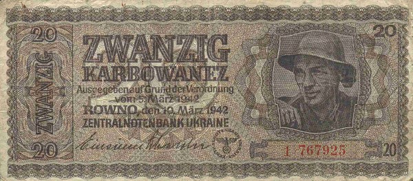 Front of Ukraine p53: 20 Karbowanez from 1942