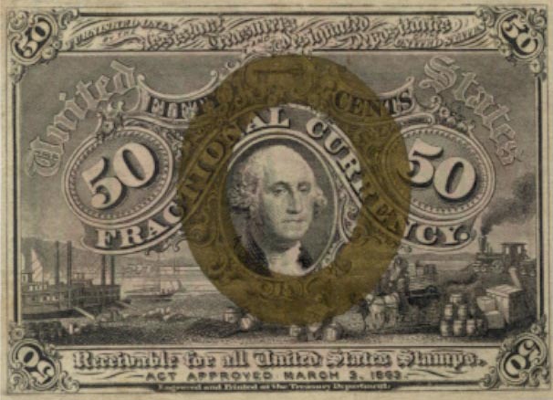 Front of United States p104a: 50 Cents from 1863