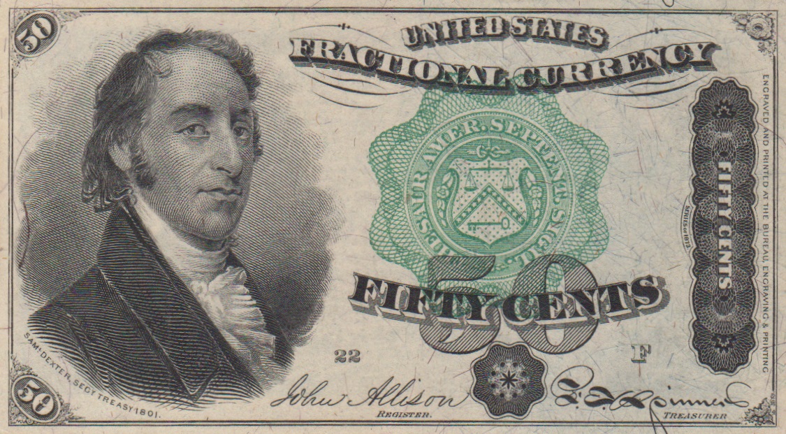 Front of United States p121: 50 Cents from 1863