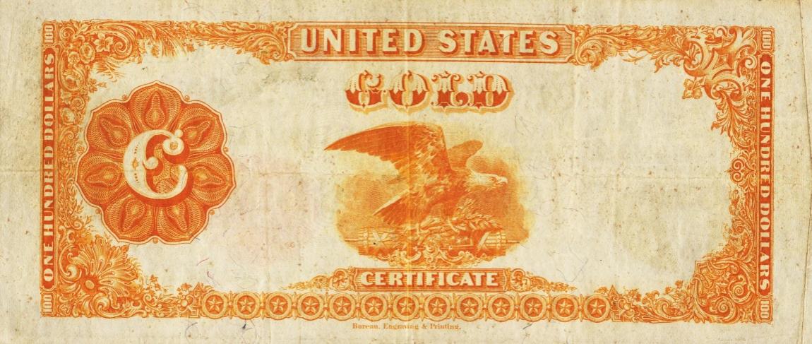 Back of United States p277: 100 Dollars from 1922