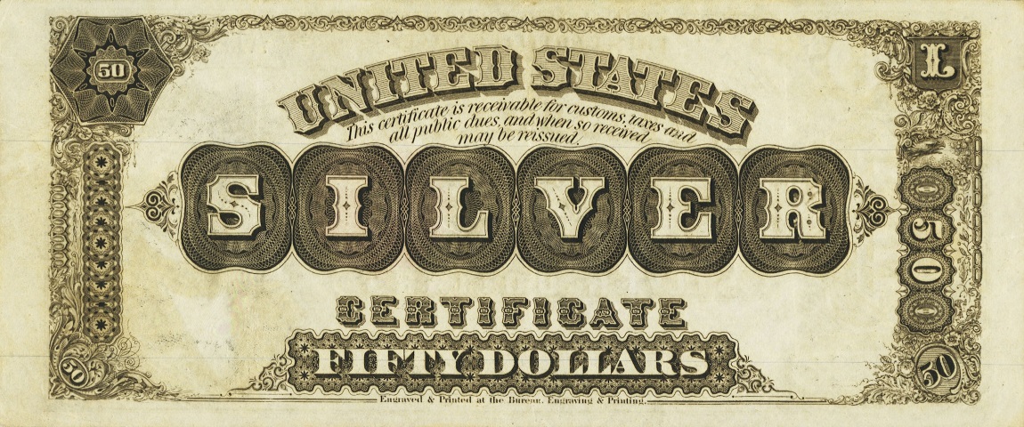 Back of United States p317: 50 Dollars from 1880