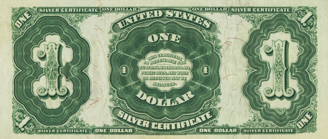 Back of United States p326: 1 Dollar from 1891