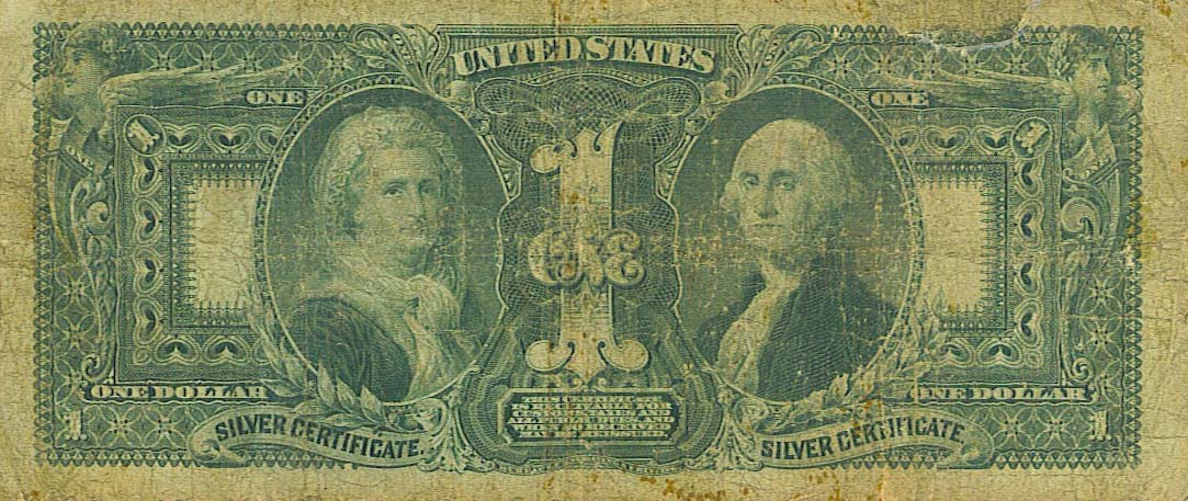 Back of United States p335: 1 Dollar from 1896