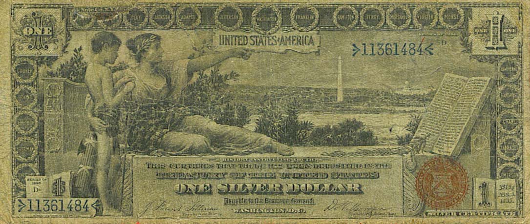 Front of United States p335: 1 Dollar from 1896