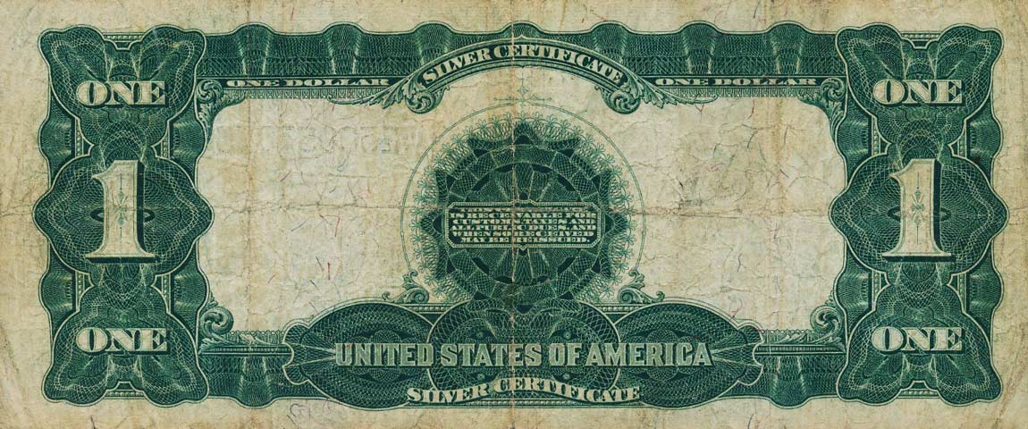 Back of United States p338b: 1 Dollar from 1899