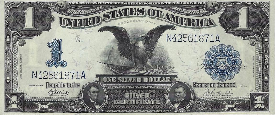 Front of United States p338c: 1 Dollar from 1899