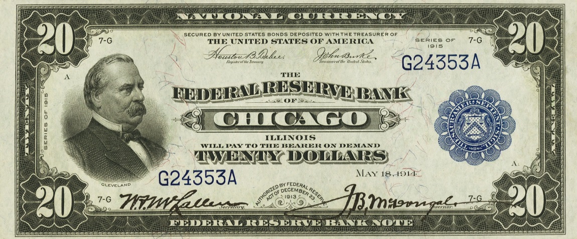 Front of United States p370: 20 Dollars from 1915