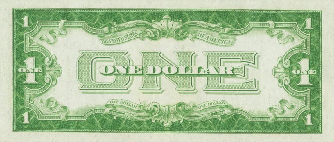 Back of United States p414: 1 Dollar from 1934