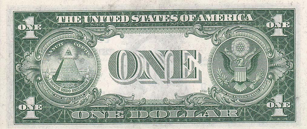 Back of United States p416b: 1 Dollar from 1935