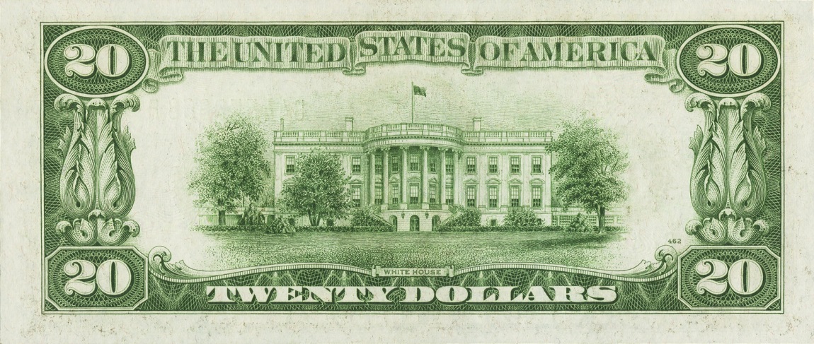 Back of United States p431Dc: 20 Dollars from 1934