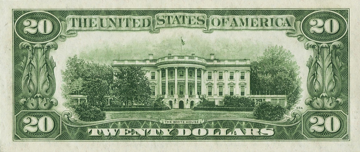 Back of United States p431Dd: 20 Dollars from 1934