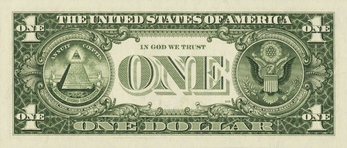 Back of United States p468a: 1 Dollar from 1981