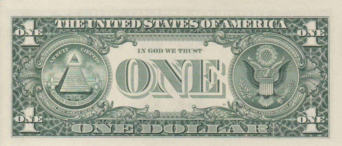 Back of United States p490a: 1 Dollar from 1993