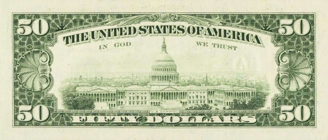 RealBanknotes.com > United States p494: 50 Dollars from 1993