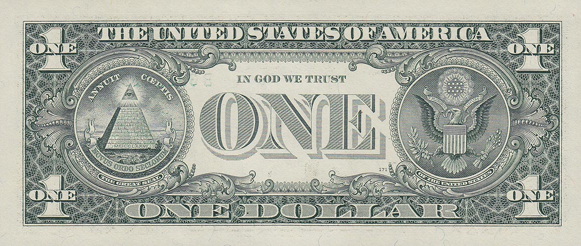 Back of United States p523a: 1 Dollar from 2006