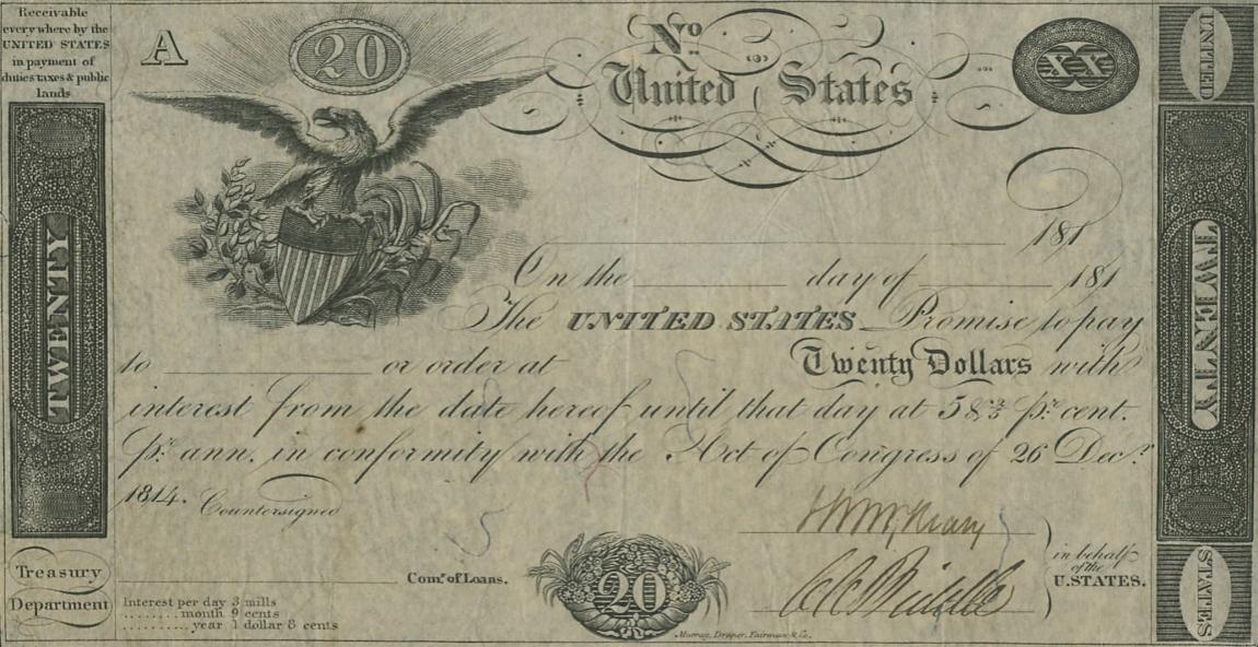 Front of United States p7: 20 Dollars from 1814