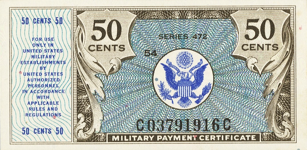 Front of United States pM18a: 50 Cents from 1948