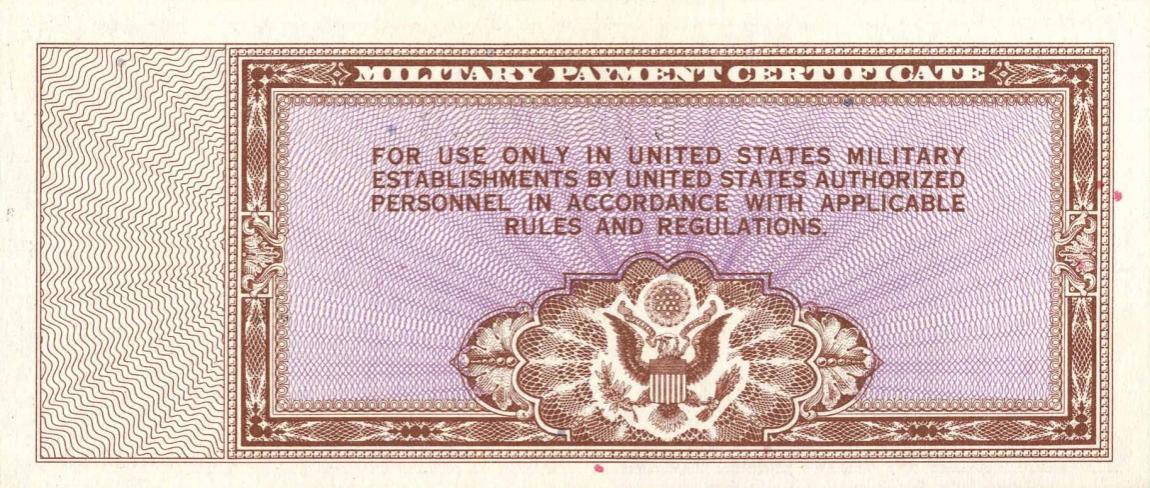 Back of United States pM21a: 10 Dollars from 1948