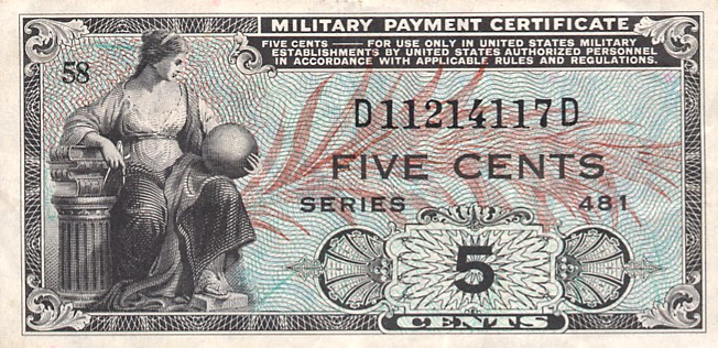 Front of United States pM22a: 5 Cents from 1951