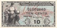 Gallery image for United States pM23a: 10 Cents from 1951