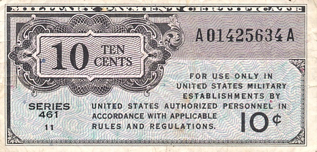 Front of United States pM2a: 10 Cents from 1946