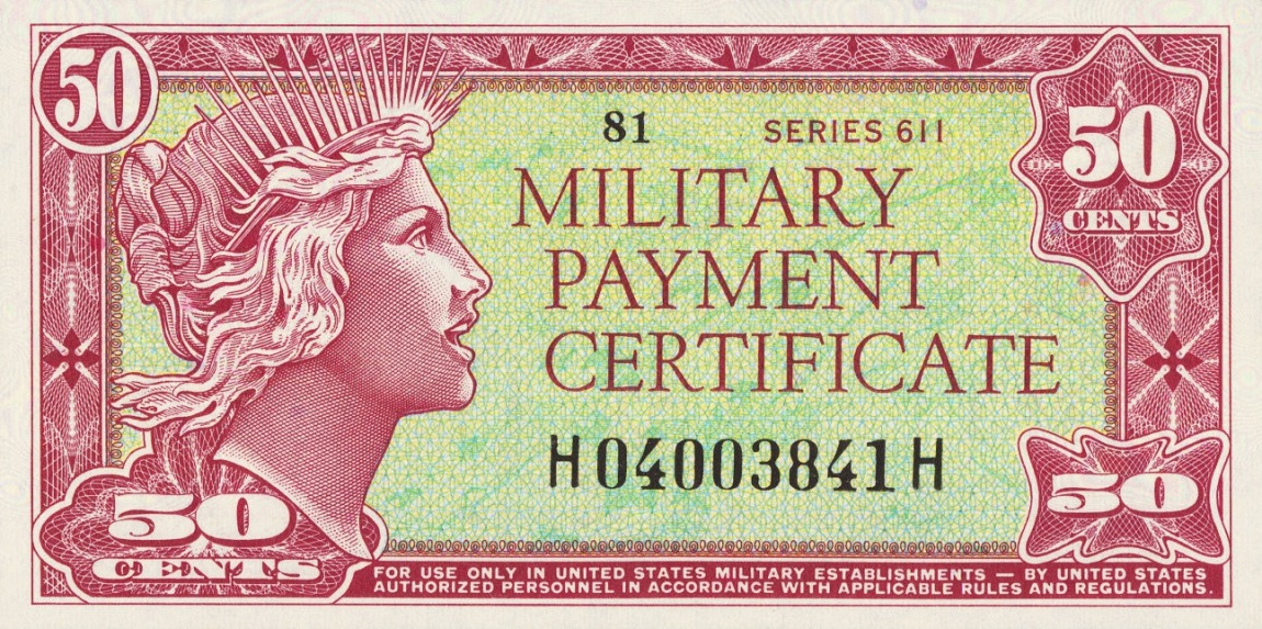 Front of United States pM53a: 50 Cents from 1964