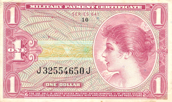 Front of United States pM61a: 1 Dollar from 1965