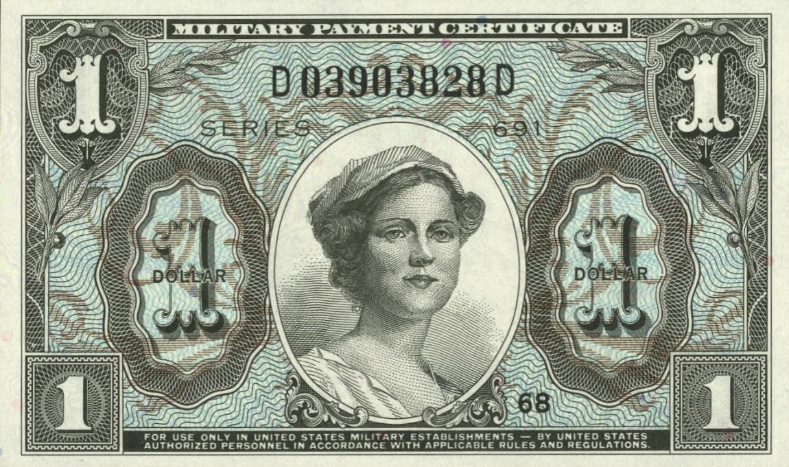 Front of United States pM87: 1 Dollar from 1969