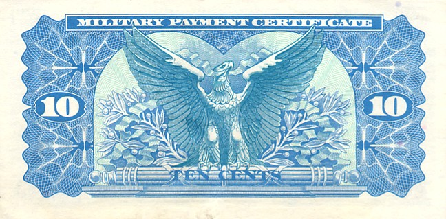 Back of United States pM92: 10 Cents from 1970