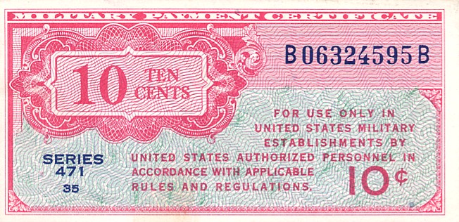 Front of United States pM9a: 10 Cents from 1947
