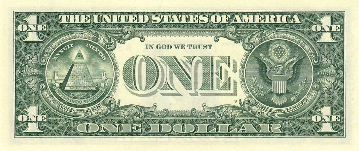 Back of United States p551a: 1 Dollar from 2021