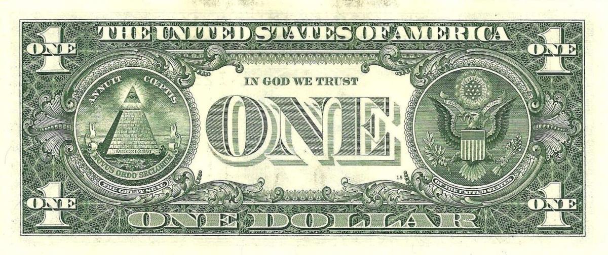 Back of United States p551i: 1 Dollar from 2021