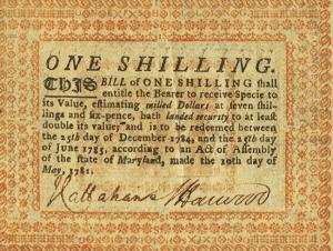pS1037 from United States: 1 Shilling from 1781 pS1037 from United States: 1 Shilling from 1781