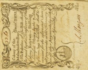 pS1246 from United States: 42 Shillings from 1775 pS1246 from United States: 42 Shillings from 1775