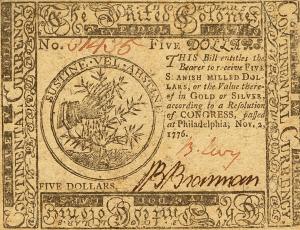 pS150 from United States: 5 Dollars from 1776 pS150 from United States: 5 Dollars from 1776