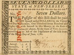 pS1832 from United States: 7 Dollars from 1780 pS1832 from United States: 7 Dollars from 1780