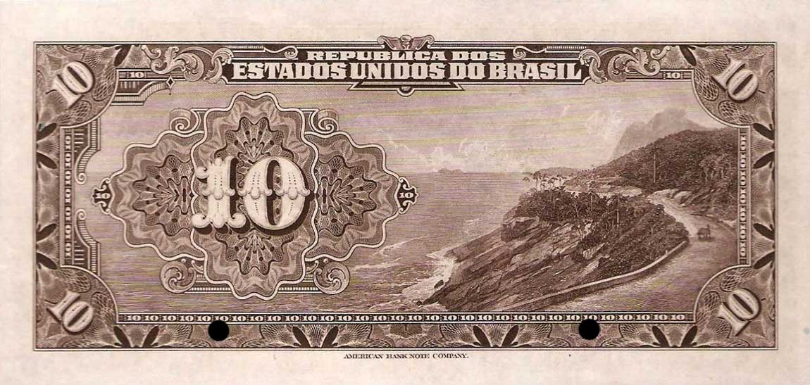 Back of Brazil p103s: 10 Mil Reis from 1926