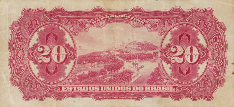 Back of Brazil p104a: 20 Mil Reis from 1926