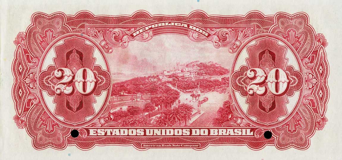 Back of Brazil p104s: 20 Mil Reis from 1926