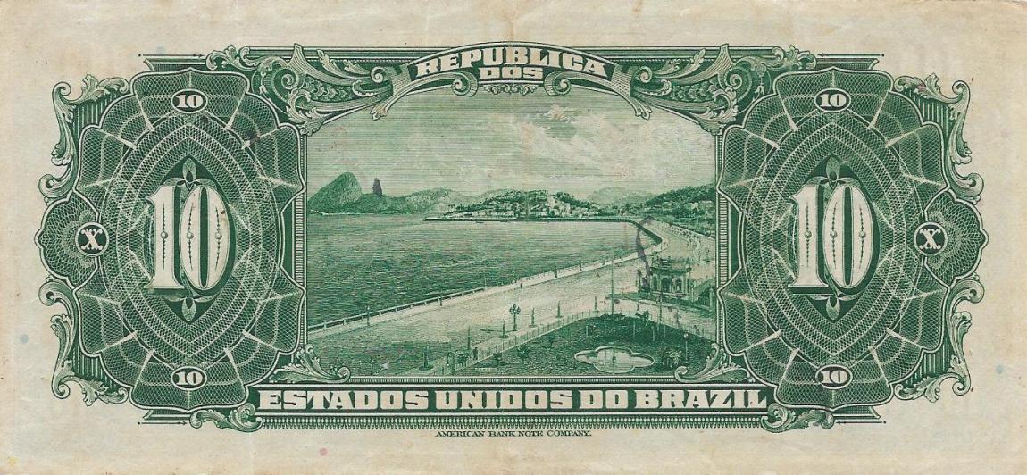 Back of Brazil p109A: 10 Mil Reis from 1924