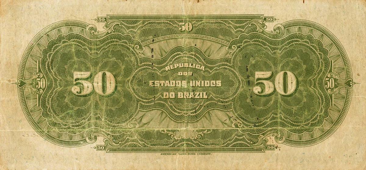 Back of Brazil p109C: 50 Mil Reis from 1924