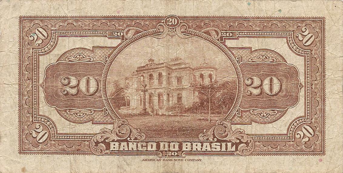 Back of Brazil p117a: 20 Mil Reis from 1923