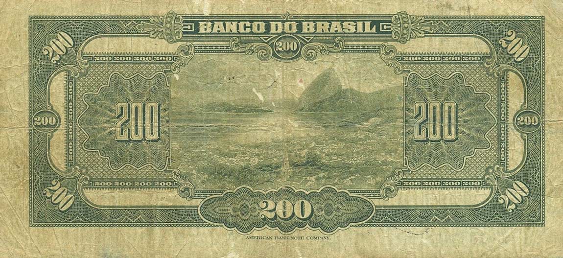 Back of Brazil p121a: 200 Mil Reis from 1923