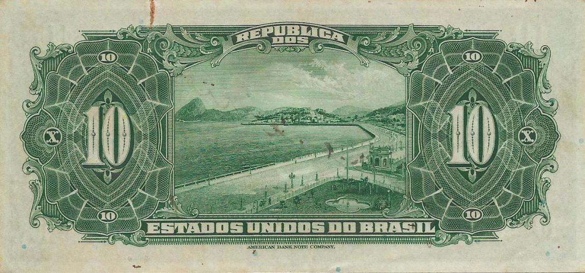 Back of Brazil p126: 10 Cruzeiros from 1942