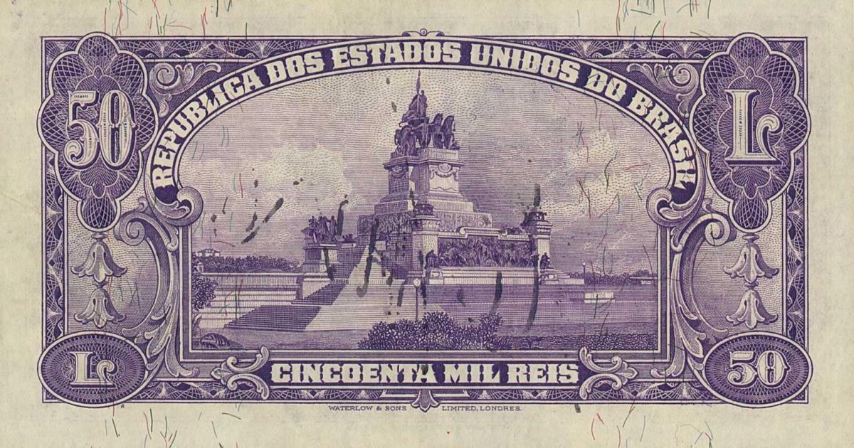 Back of Brazil p128: 50 Cruzeiros from 1942