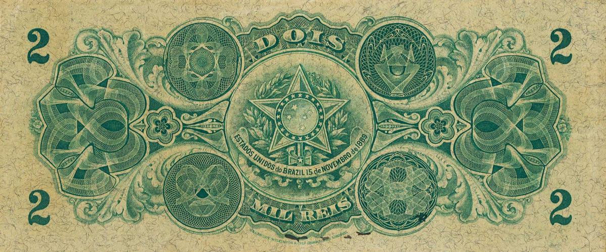 Back of Brazil p12a: 2 Mil Reis from 1902