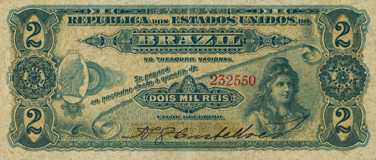 Front of Brazil p12a: 2 Mil Reis from 1902