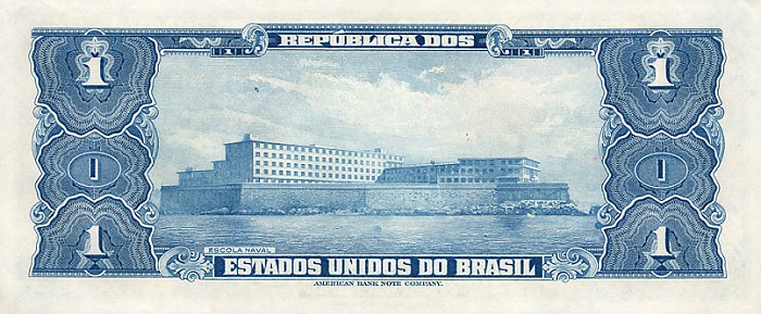 Back of Brazil p132a: 1 Cruzeiro from 1944