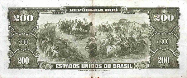 Back of Brazil p139a: 200 Cruzeiros from 1943