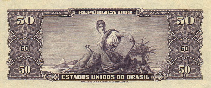 Back of Brazil p145a: 50 Cruzeiros from 1949